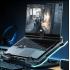 RTAKO LZ-D11 Gaming Laptop Cooler 10 Fans Foldable Adjustable Notebook Stand Heat Dissipation Holder for 12-18'' Cooling Pad W/ RGB Light - Black